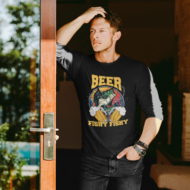 Beer Fishy Fishy 2 Men Long Sleeve Shirt